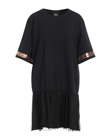 JIJIL Vestito corto Nero 94% Cotone, 6% Elastan, Poliammide