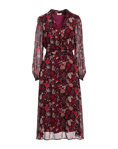 LIU •JO Midi dress Burgundy 100% Viscose