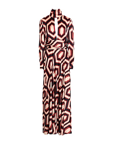 NINEMINUTES Long dress Black 97% Polyester, 3% Elastane