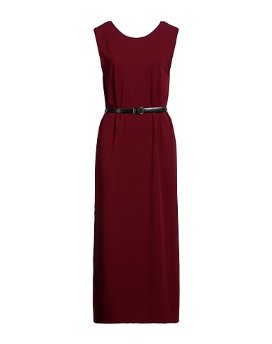 VICOLO Long dress Burgundy 95% Polyester, 5% Elastane