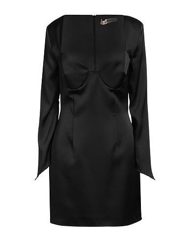 NINEMINUTES Sheath dress Black 97% Polyester, 3% Elastane
