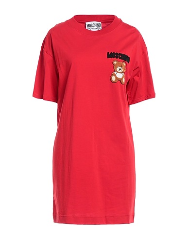 MOSCHINO Vestito corto Rosso 100% Cotone, Poliammide, PVC - Polivinilcloruro, Vetro
