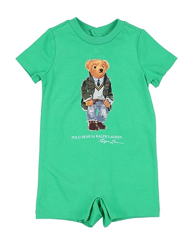 POLO RALPH LAUREN Baby jumpsuit  SSCNSHRTL-ONE PIECE-SHORTALL
 Green 100% Cotton