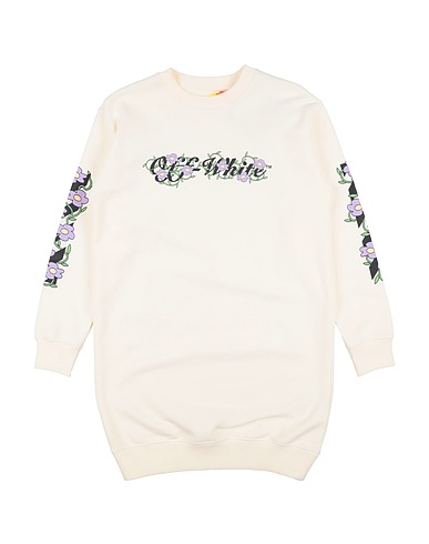 OFF-WHITE™ KIDS Vestito Avorio 100% Cotone, Elastan