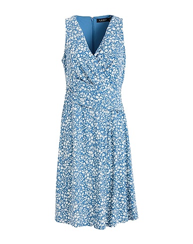 LAUREN RALPH LAUREN Vestito midi Carta da zucchero 95% Poliestere riciclato, 5% Elastan