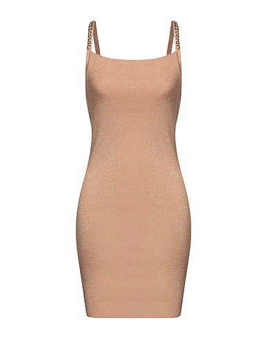 ACTITUDE by TWINSET Sheath dress Camel 72% Viscose, 16% Polyamide, 12% Metallic fiber
