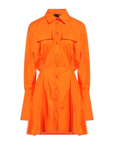 PINKO Shirt dress Orange 100% Cotton