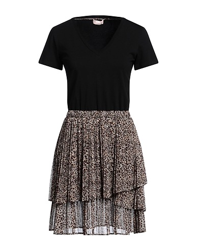 LIU •JO Pleated dress Black 100% Polyester