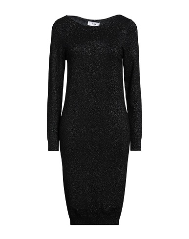 JIJIL Robe courte Noir 38% Viscose, 30% Polyamide, 26% Polyester, 6% Fibre métallique