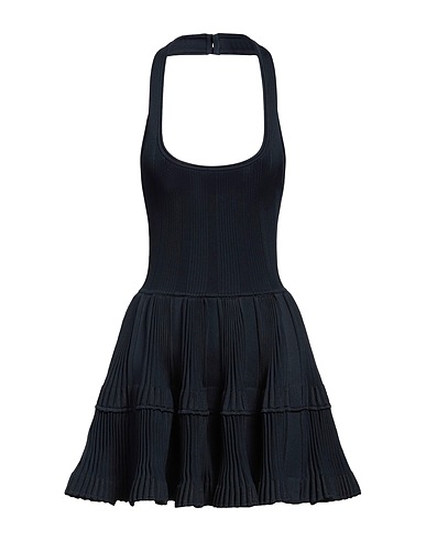 ALAÏA Short dress Midnight blue 88% Polyester, 7% Polyamide, 4% Viscose, 1% Elastane