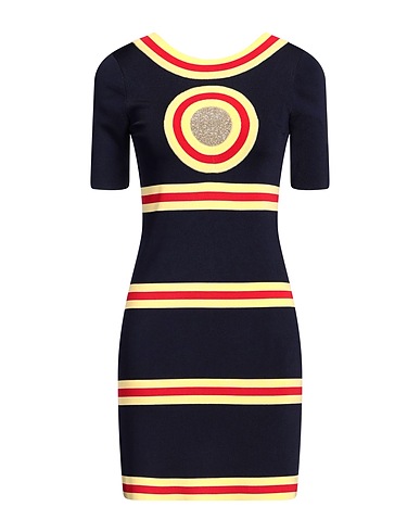 RABANNE Sheath dress Navy blue 78% Viscose, 18% Polyamide, 3% Elastane, 1% Polyester