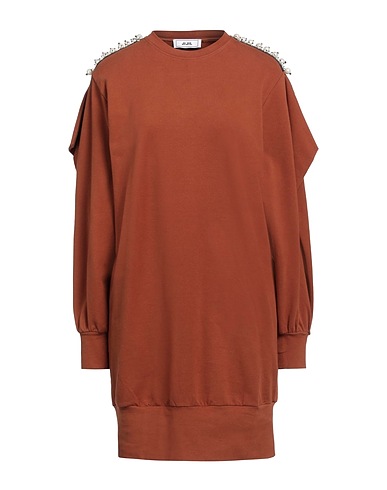 JIJIL Short dress Brown 94% Cotton, 6% Elastane