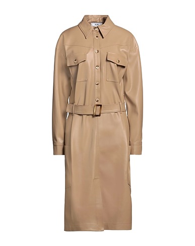 JIJIL Midi dress Sand 100% Polyester, Polyurethane coated