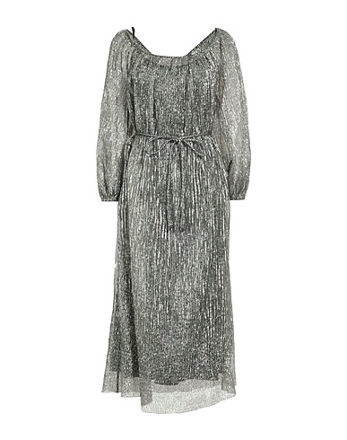TORY BURCH Midi dress Silver 60% Nylon, 40% Metallic fiber