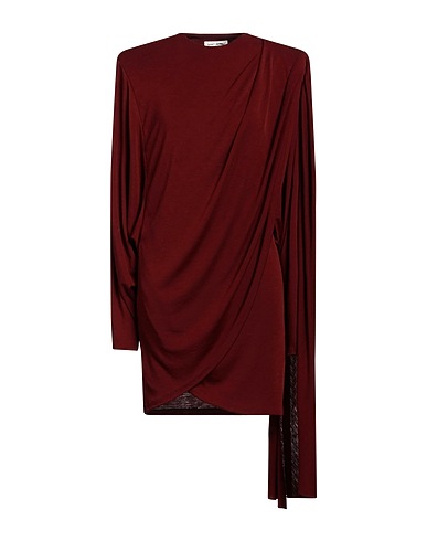SAINT LAURENT Short dress Burgundy 100% Wool