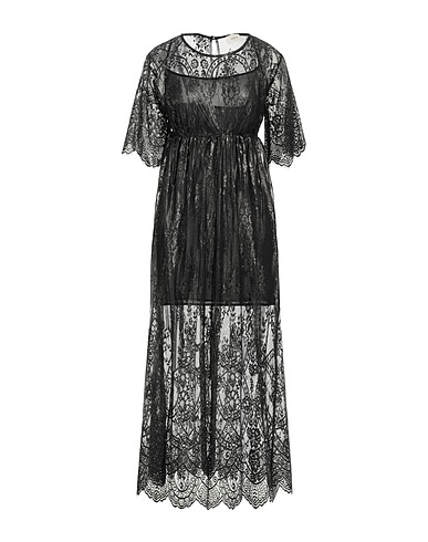 VICOLO Long dress Black 54% Polyamide, 46% Cotton, Polyester