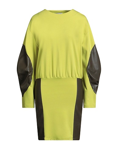 JIJIL Sheath dress Lime green 60% Viscose, 35% Polyamide, 5% Elastane