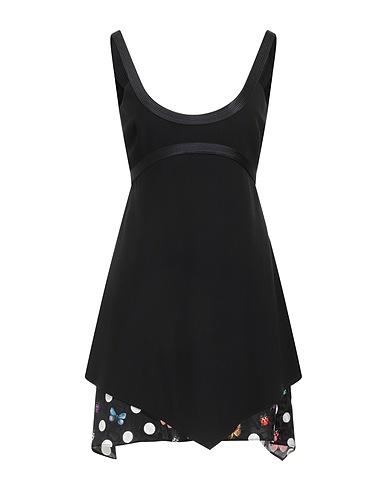 VERSACE Short dress NERO 74% Acetate, 26% Viscose, Silk