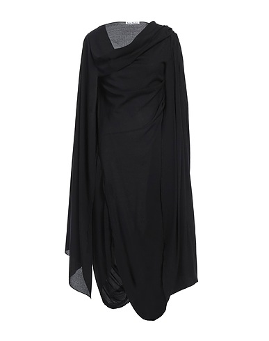 ACNE STUDIOS ひざ丈ワンピース ブラック レーヨン 84% / ナイロン 16%