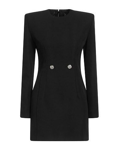 VERSACE Sheath dress Black 100% Virgin Wool