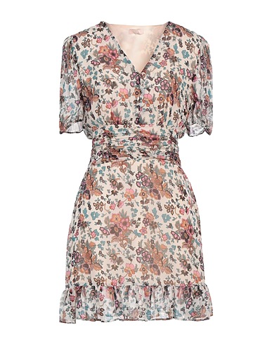 LIU •JO Short dress Beige 100% Viscose, Polyester