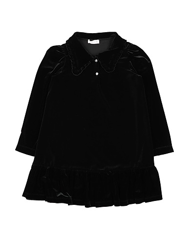 MONNALISA Dress Black 90% Polyester, 10% Elastane, Cotton
