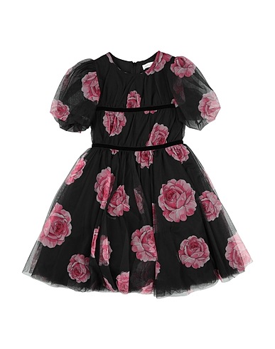 MONNALISA Dress Black 100% Polyester, Polyamide