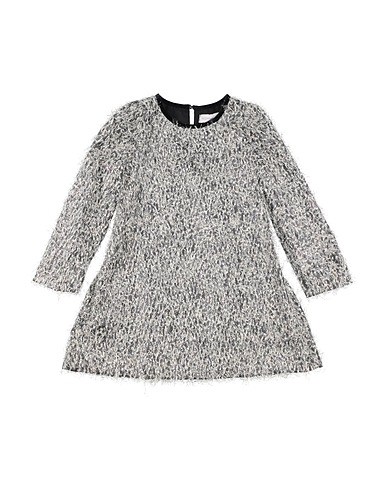 MONNALISA Dress Silver 87% Acetate, 13% Metal