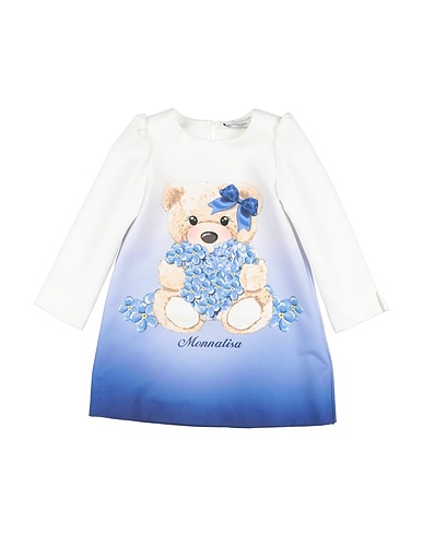 MONNALISA Dress White 87% Polyester, 13% Elastane