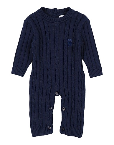 BIKKEMBERGS Tutina Baby  Blu navy 100% Cotone