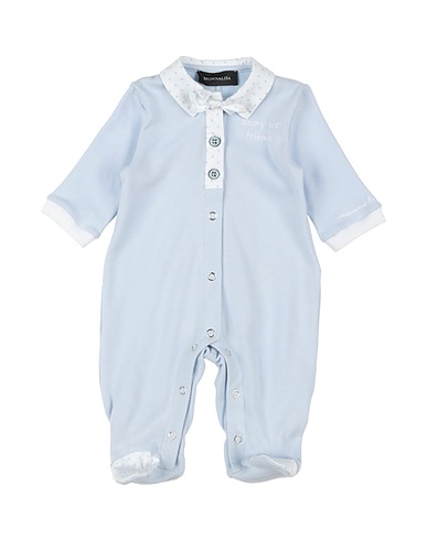MONNALISA Baby jumpsuit Sky blue 100% Cotton