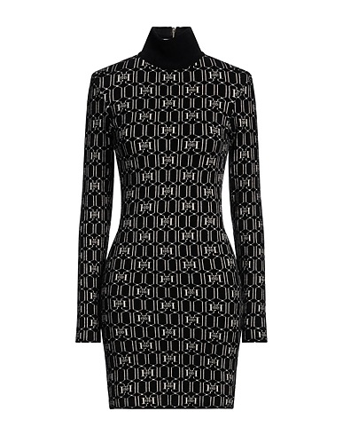 ELISABETTA FRANCHI Sheath dress Black 58% Polyamide, 35% Viscose, 7% Polyester
