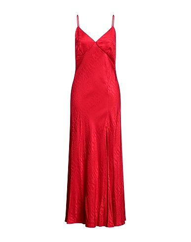 TWINSET Long dress Red 53% Lyocell, 47% Viscose