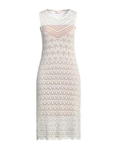 LIU •JO Sheath dress BETTER Ivory 64% Cotton, 36% Polyamide