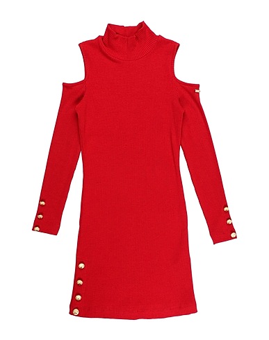 MONNALISA Dress Rust 97% Viscose, 3% Elastane