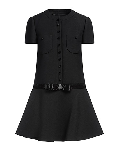 CELINE Short dress Black 98% Wool, 2% Polyamide