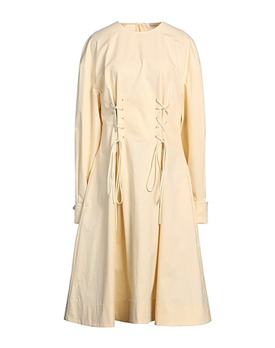 SPORTMAX Midi dress Pastel yellow 100% Cotton