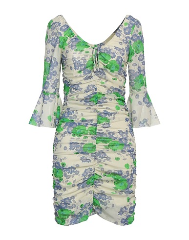 GANNI Sheath dress Ivory 91% Polyamide, 9% Elastane