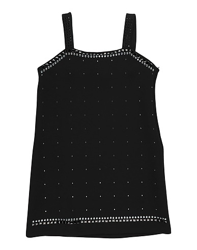 TWINSET GIRL Dress Black 70% Viscose, 25% Polyamide, 5% Elastane