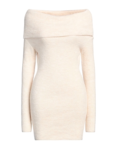 AKEP Sheath dress Cream 57% Acrylic, 29% Polyamide, 7% Viscose, 7% Wool
