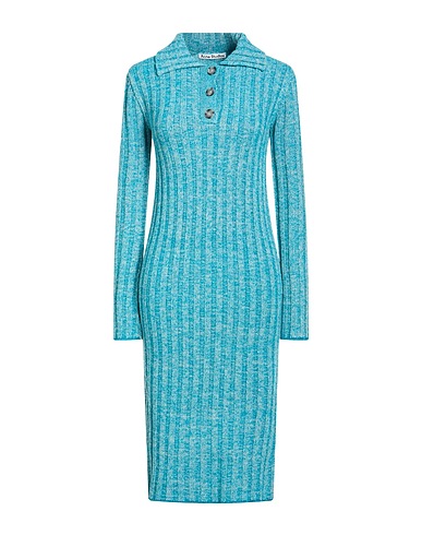 ACNE STUDIOS Midi dress TURCHESE 52% Wool, 28% Viscose, 20% Nylon