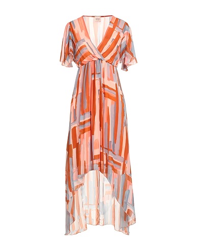 MÊME ROAD Vestito midi Salmone 100% Viscosa
