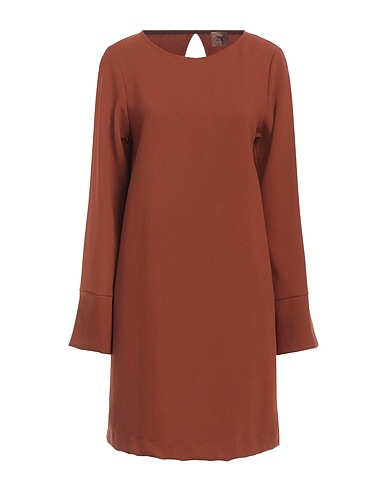 MÊME ROAD Short dress Brown 63% Polyester, 32% Rayon, 5% Elastane