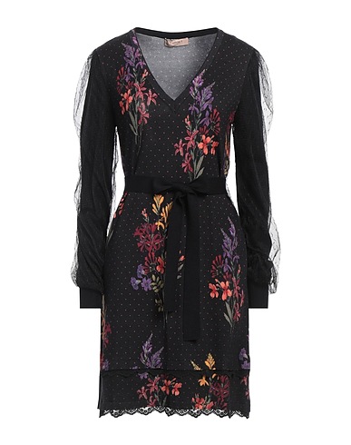 TWINSET Short dress Black 55% Viscose, 45% Polyamide