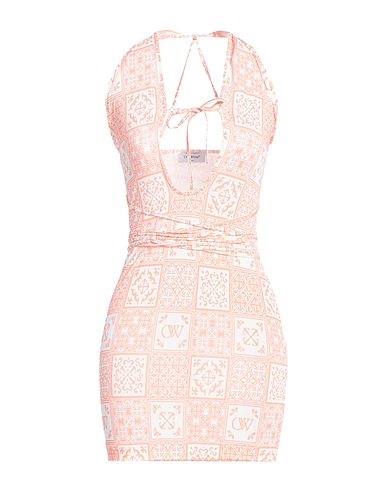 OFF-WHITE™ Sheath dress Salmon pink 98% Viscose, 2% Elastane