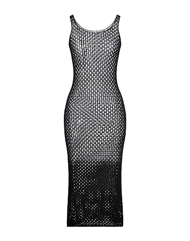 DION LEE Midi dress Black 72% Viscose, 28% Polyester