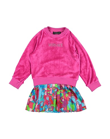 VERSACE YOUNG Dress Fuchsia 92% Polyester, 8% Elastane, Cotton
