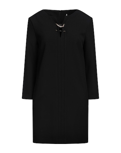 SIMONA CORSELLINI Tubino Nero 63% Poliestere, 27% Viscosa, 7% Cotone, 3% Elastan