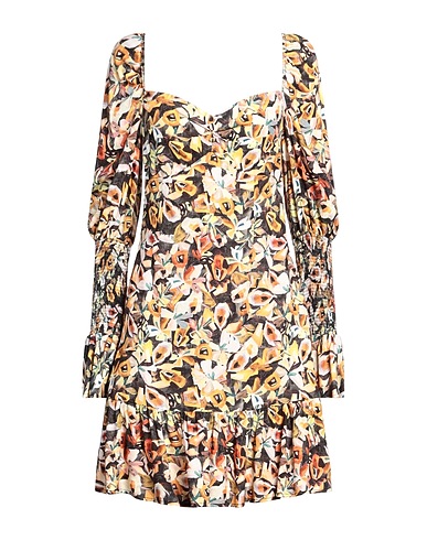 MAR DE MARGARITAS Short dress Dark brown 100% Viscose