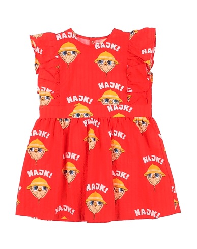 MINI RODINI Dress Tomato red 100% Cotton, Organic cotton
